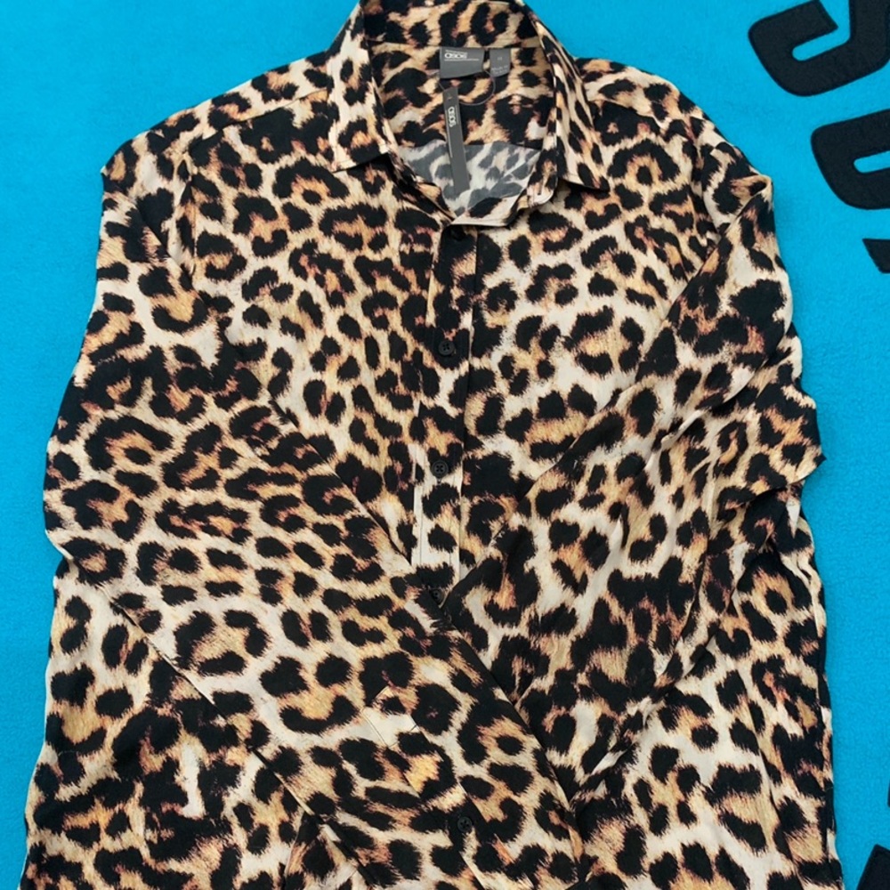 Leopard button up shirt